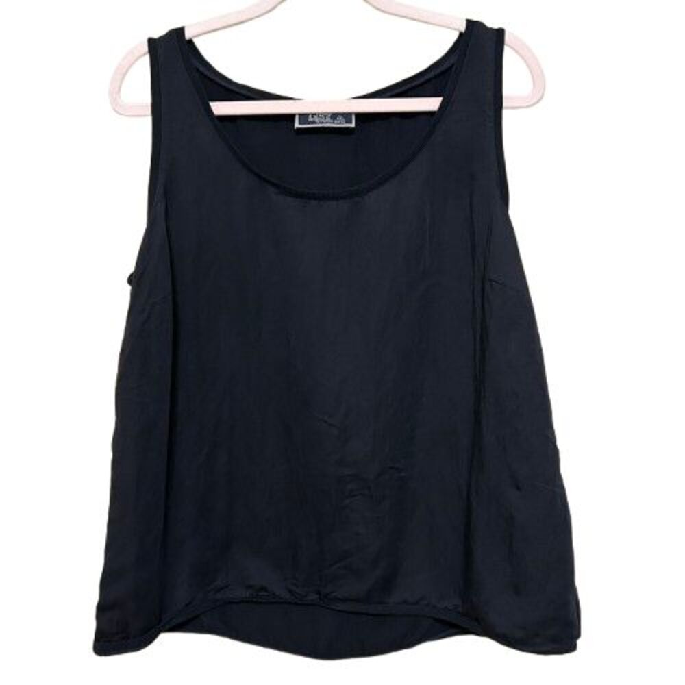 Annette Gortz Sleeveless Top Womens EU 46 US L/XL Black Avant Garde Lagenlook